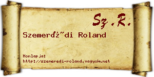 Szemerédi Roland névjegykártya